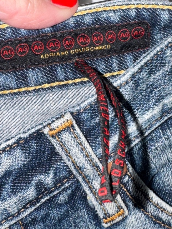 AG Adriano Goldschmied ‘Angelina’ Jeans Made in USA Sz 27 Embroidered Pocket - Picture 4 of 10